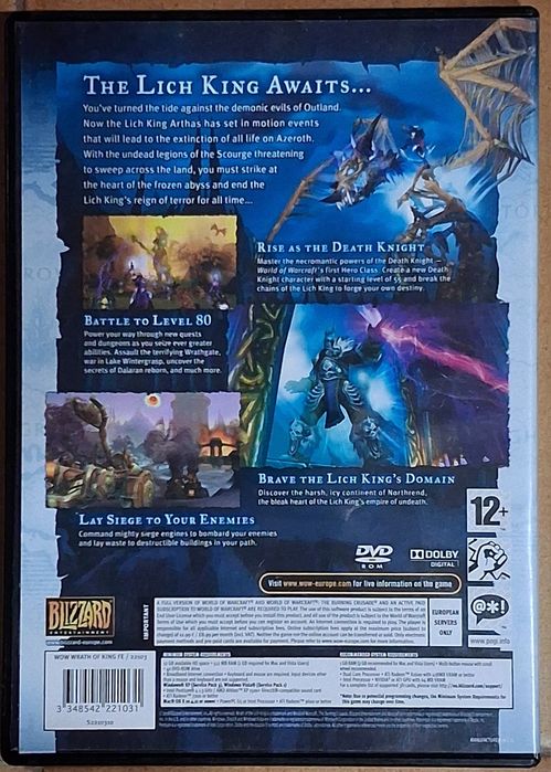 Jogo dvd Warcraft para computador