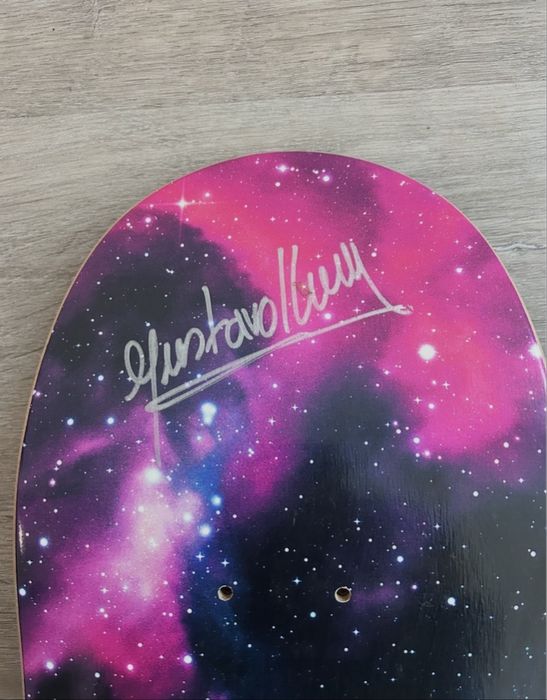 Tábua de skate autografada Gustavo Ribeiro