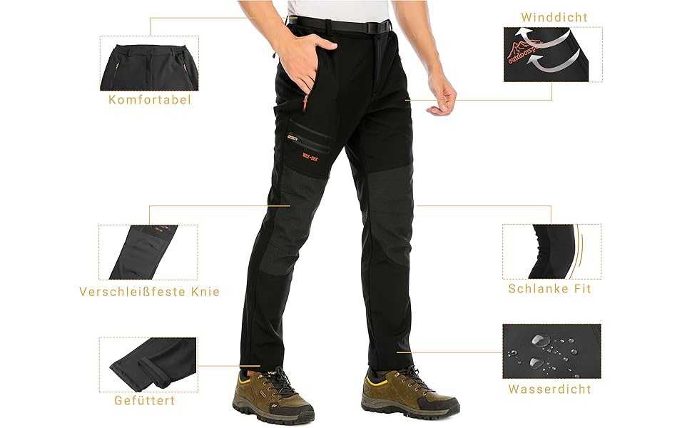 Wei-Tex Outdoor Утеплённые термо штаны Софтшелл (Soft Shell) (S)