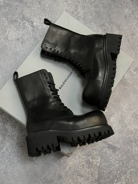 Balenciaga STOMPER boots leather strike steroid buldozer кожаные