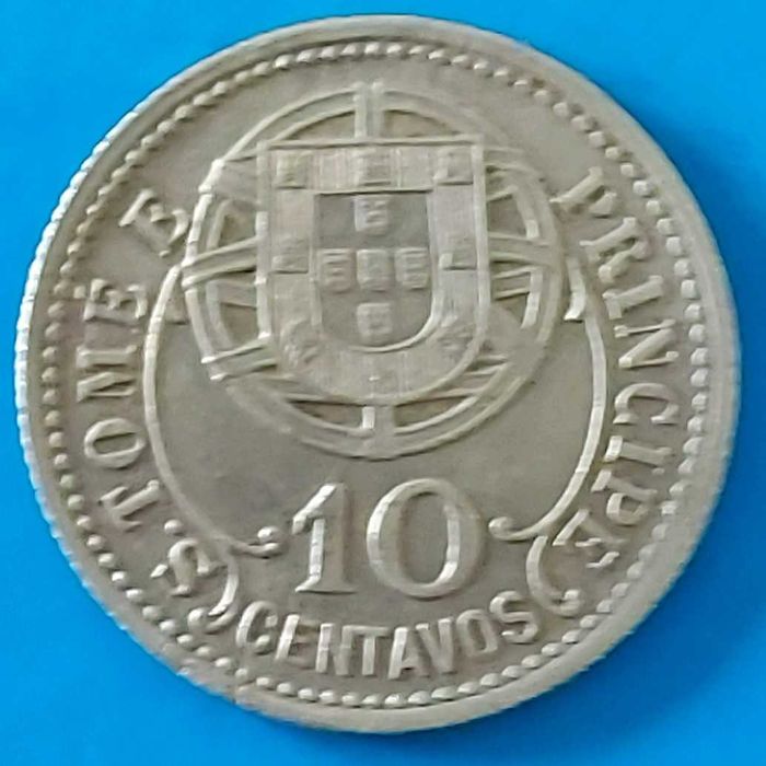 10 Centavos de 1929 Republica Portuguesa, S. Tomé e Príncipe