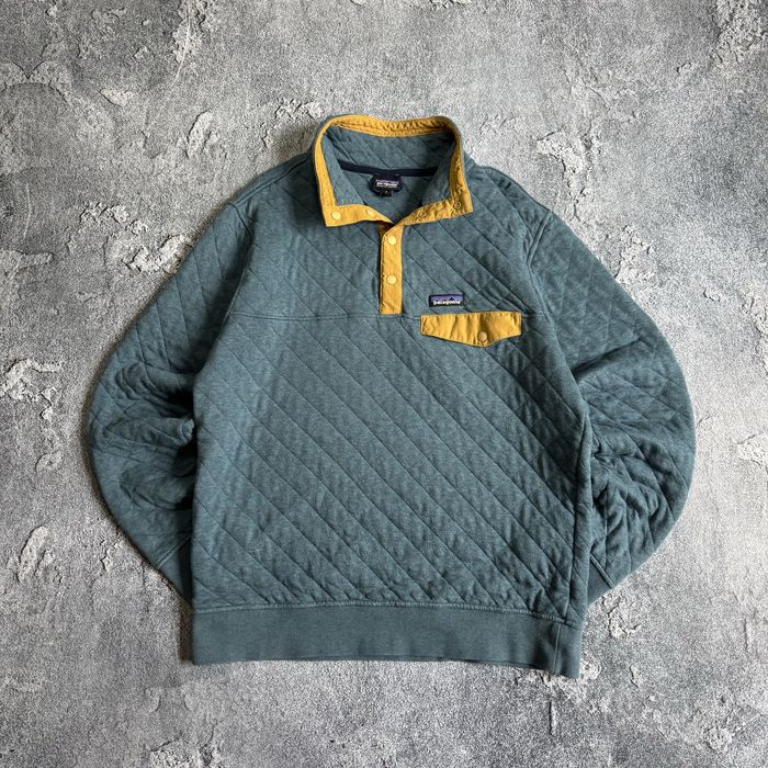 Кофта чоловіча patagonia gorpcore темно голубому кольорі, патагонія вінтаж