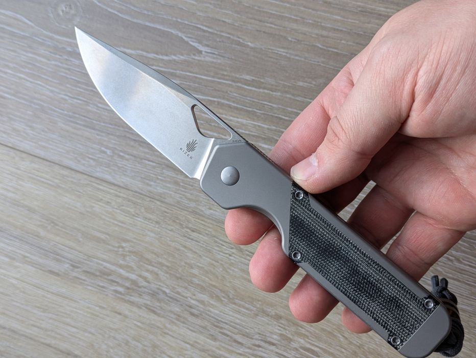 Kizer Militaw — титан + мікарта, CPM S35VN, 111г