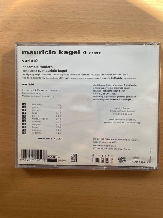 CD Mauricio Kagel, Ensemble Modern: Variété