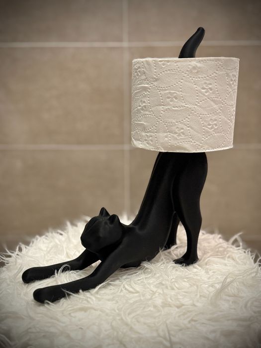 Uchwyt na Papier Toaletowy KOT / Stojak Łazienkowy Figurka 3D