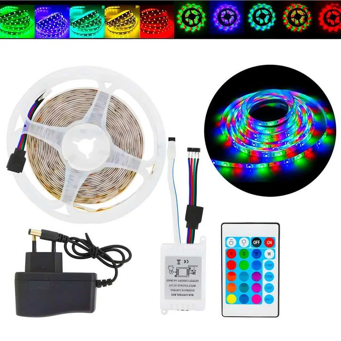 Светодиодной лента LED SF-20 самоклеящиеся 5м с пультом ДУ, 300 диодов