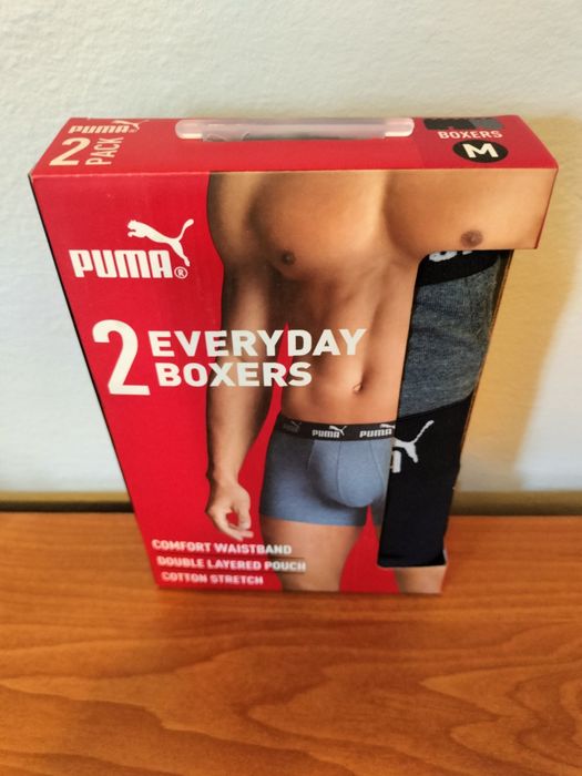 Bokserki męskie z bawełną, 2 pary, Puma, rozmiar M