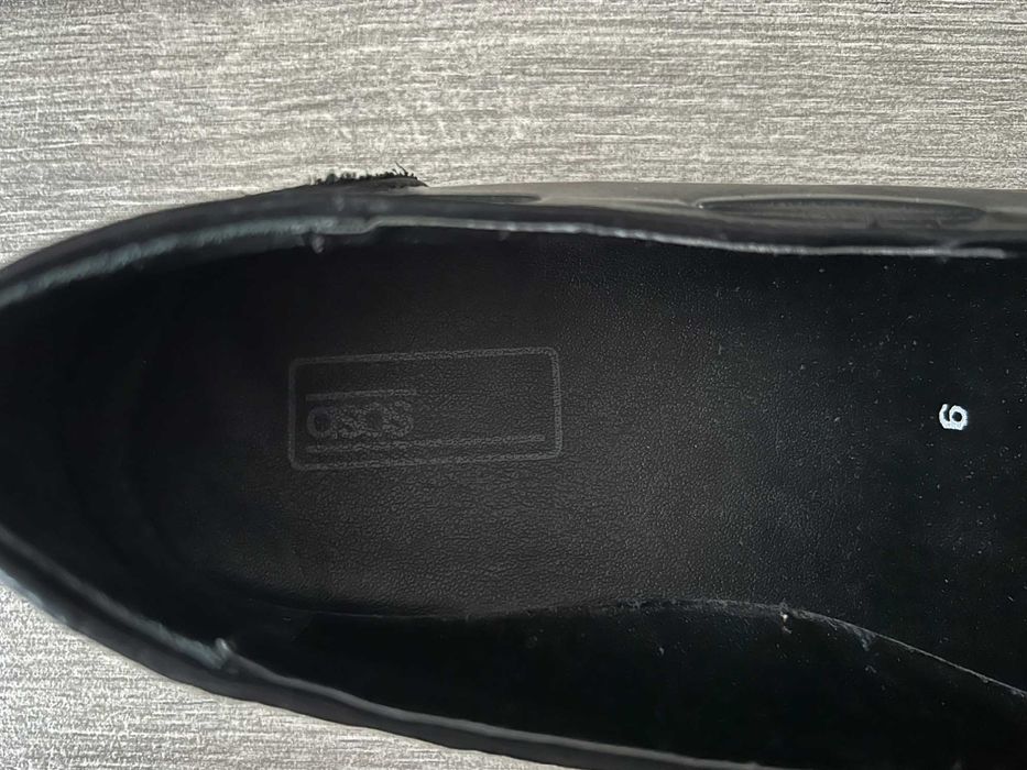 ASOS 44 Шкіряні Тассел Лофери кісточками мокасини чорні чоловічі туфлі