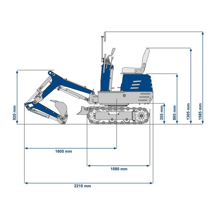 Minikoparka Scheppach EXC815 cena brutto