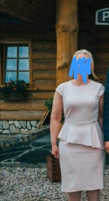 Sukienka damska rozmiar M pudrowy róż w bardzo dobrym stanie