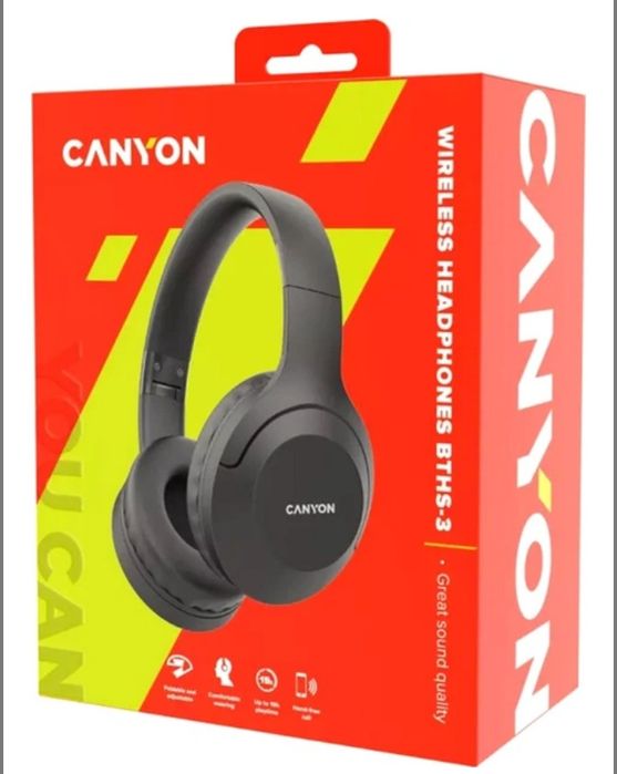 Бездротові навушники Canyon BTHS-3 Dark Grey (CNS-CBTHS3DG)
