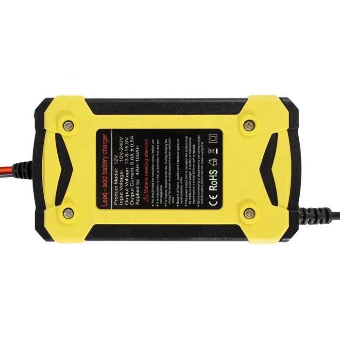 Carregador de Bateria 12V Chumbo-Ácido - Para Moto e Carro