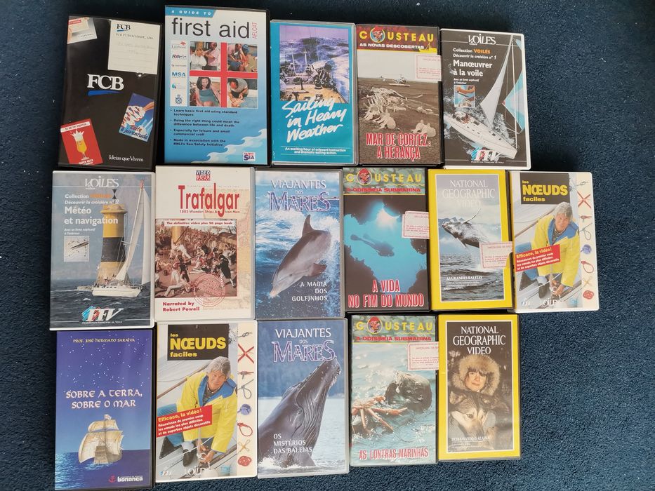 Video em VHS Originais National Geographic e Costeau Group