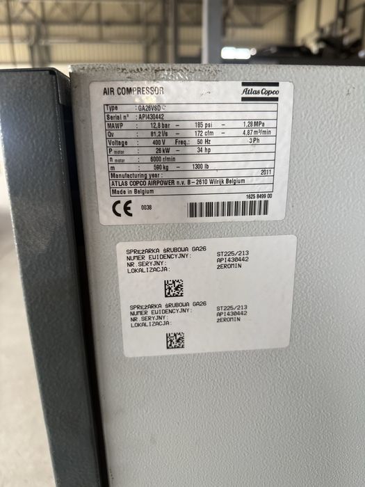 Atlas Copco GA26VSD FF гвинтовий компресор