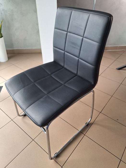 Krzesło Hammel czarny Eco skóra.