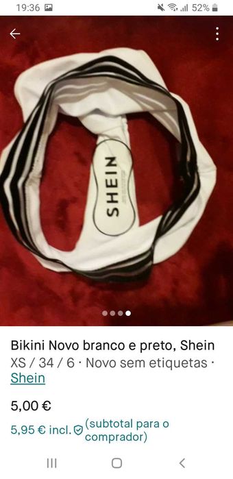 Bikini Novo branco e preto, Shein