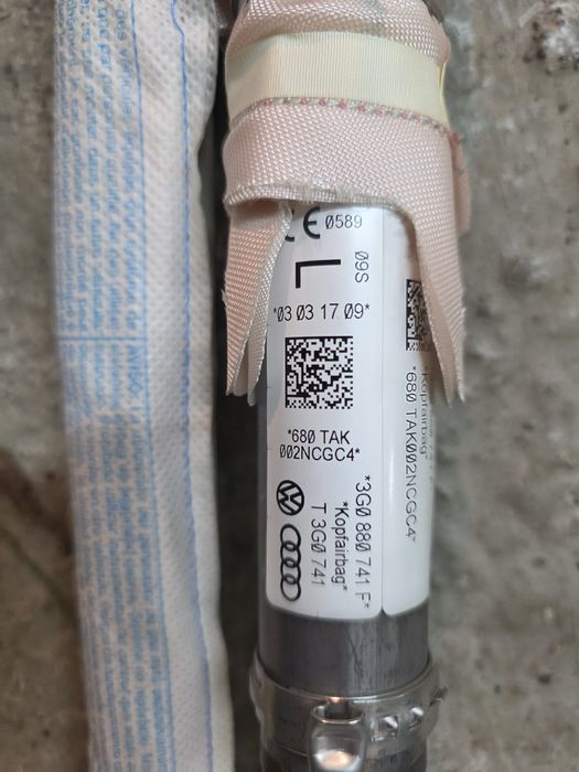 Vw Passat B8 lewa kurtyna kurtyny