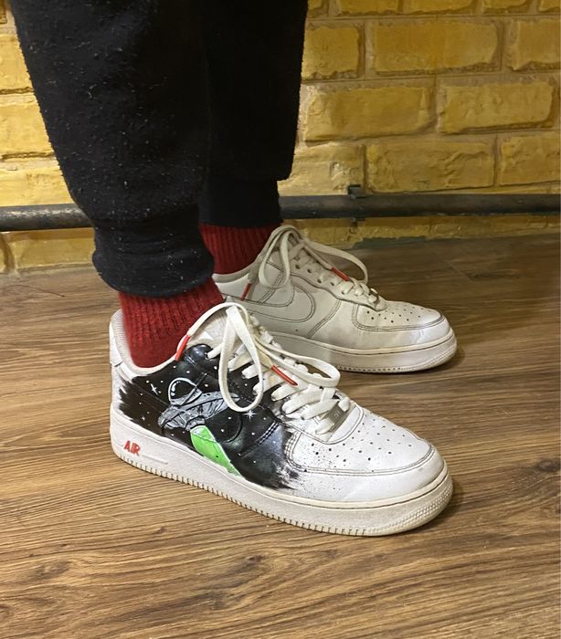 Nike AF1 42 кросовкі найк форси 1 27 см 43 кастом розпис одягу та взут