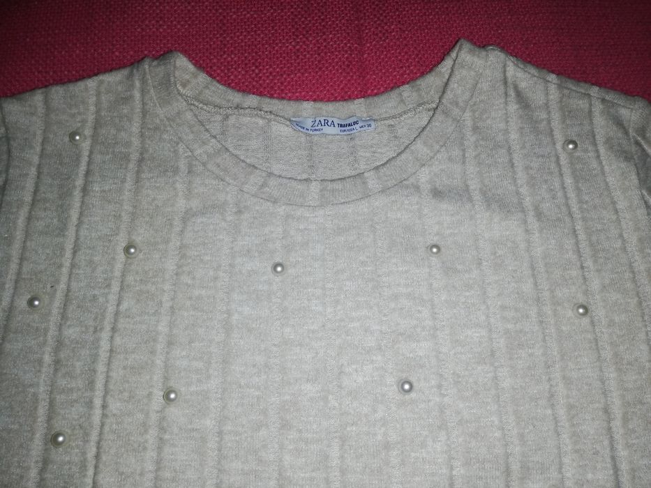 T-shirt com pérolas da Zara