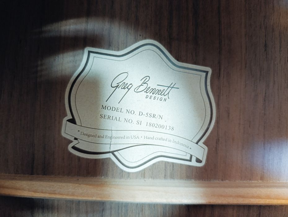Акустична гітара Samick Greg Bennett D-5SR  All Solid, Grover