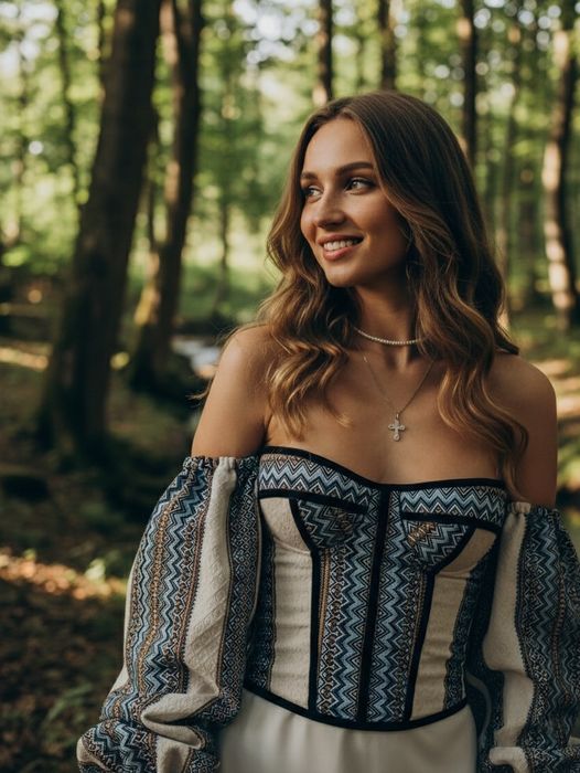 Вишитий корсет з рукавами в українському стилі В НАЯВНОСТІ