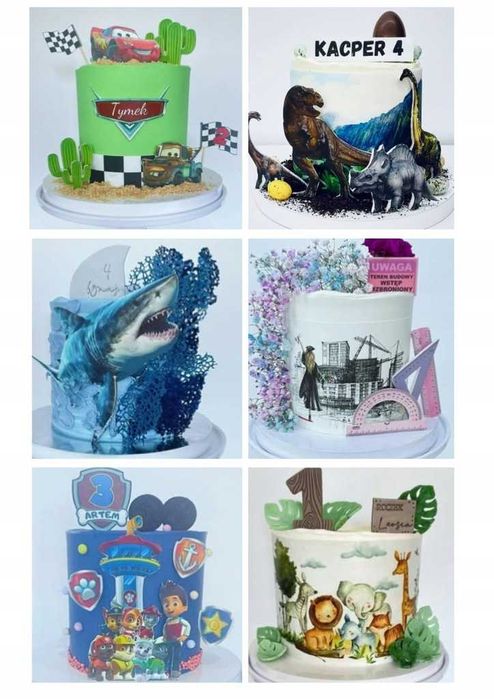 Wydruki na jadalnym papierze cukrowym A4 kotki PUSHEEN– ozdoby na tort