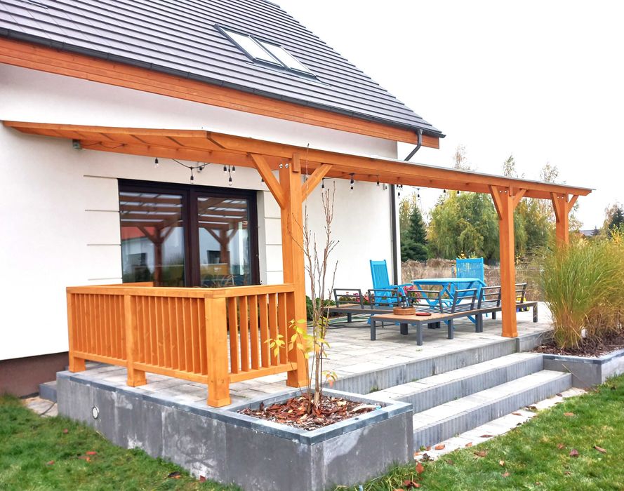 Zadaszenie 500/500 z drewna klejonego warstwowo