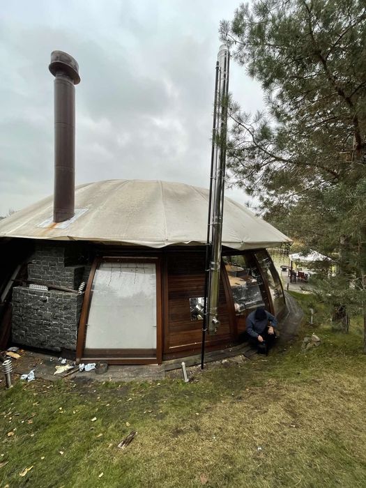 Дымоходы вентиляция сендвіч Сендвич труби Монтаж установка димоходів