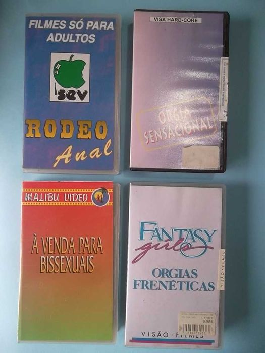10 filmes em VHS Hardcore XXX edições originais anos 80.