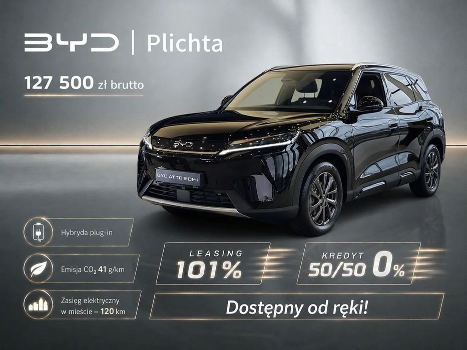 BYD Atto 2 DM-i Bogate wyposażenie, długa gwarancja, dostępny od ręki, plug-in
