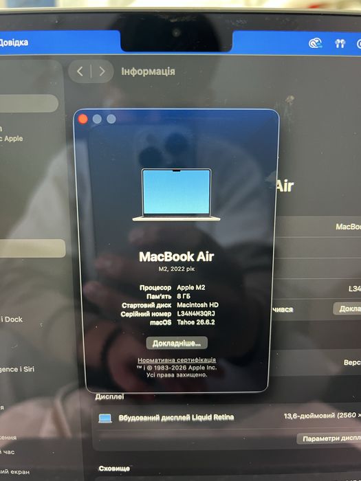 Macbook Air 13 M2