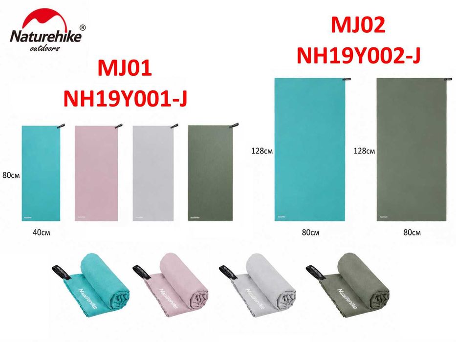 Рушник Naturehike MJ01 NH19Y001-J та MJ02 NH19Y002-J полотенце