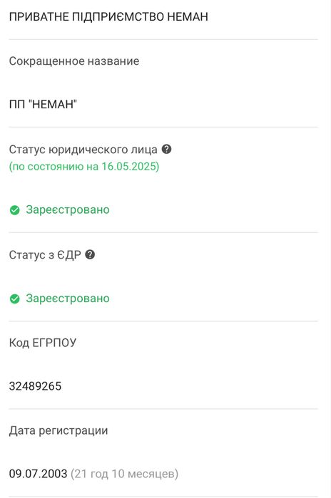 Продам ПП 2003 р. реєстрації в. Києві з бездоганною репутацією!