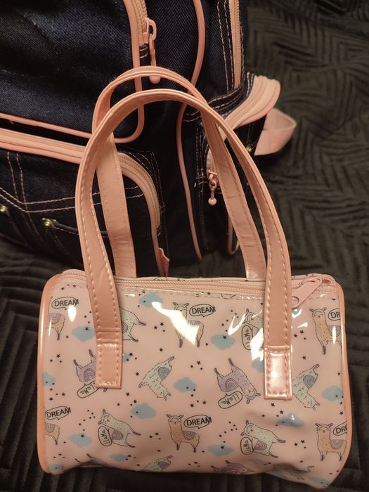 Śliczny Plecaczek jeans BARBIE i torebka SWEET LAMY