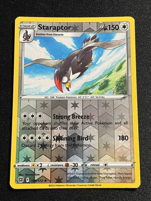 Carta Pokémon Staraptor 119/172 Brilliant Stars