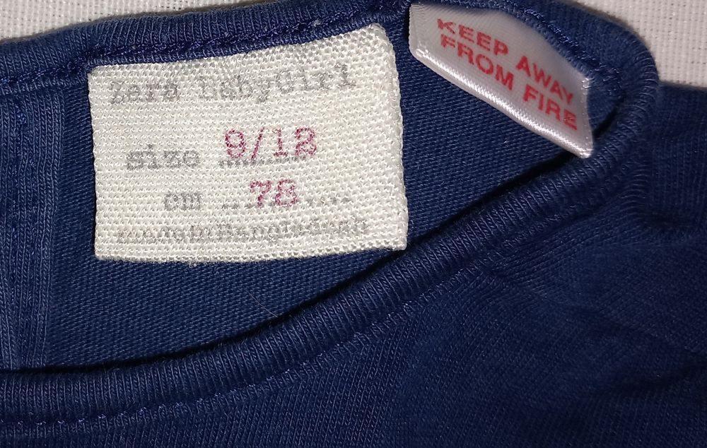 Blusa azul escura, tamanho 9-12 meses da zara 5€