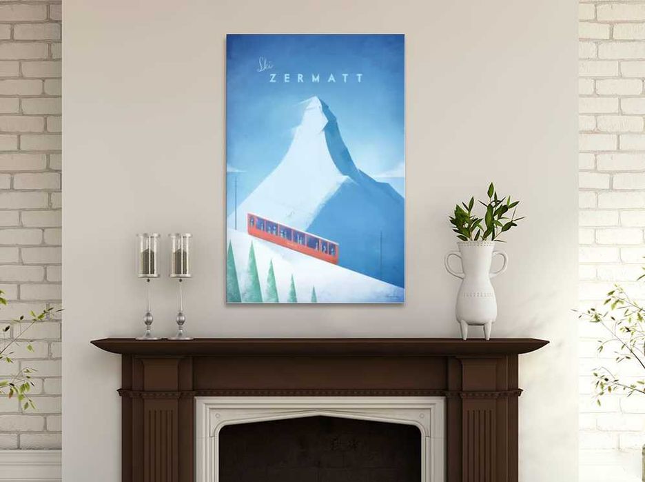 Zermatt by Henry Rivers - Cartaz em tela de tecido