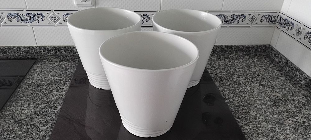 Vasos cerâmica conjunto 3