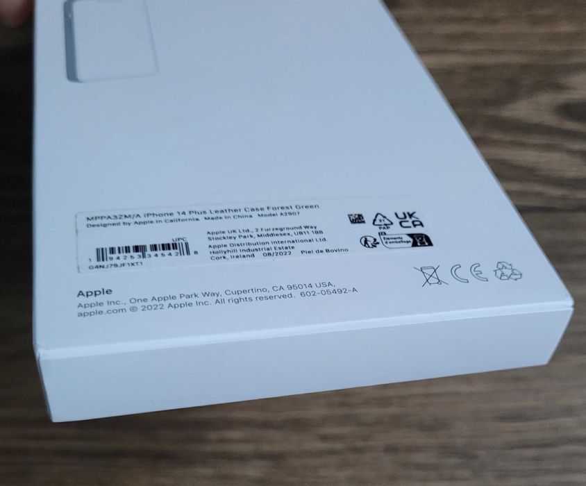 Apple etui plecki do iPhone 14 Plus z MagSafe zielone skórzane NOWE