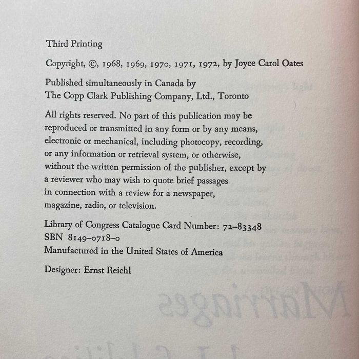 Marriages and Infidelities (1st ed. BCE) - Joyce Carol Oates