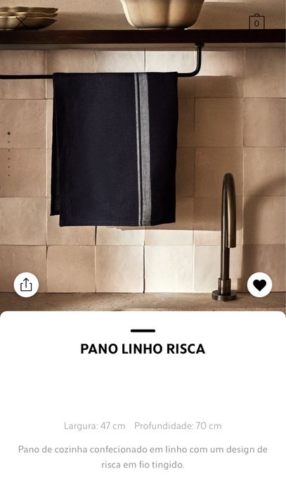 Pano Linho Risca Zara Home NOVO