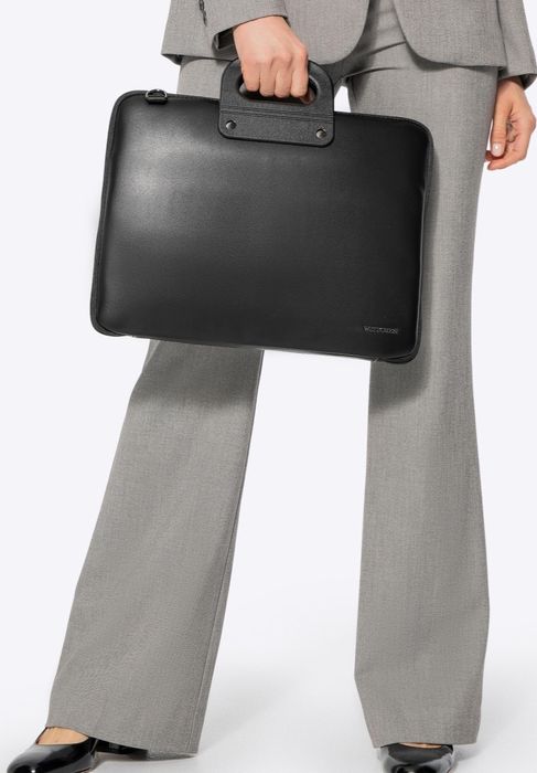 Torba na laptopa z imitacji skóry WITTCHEN, czarna_NOWA