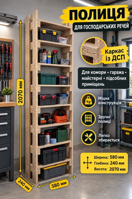 Полиця для господарських речей