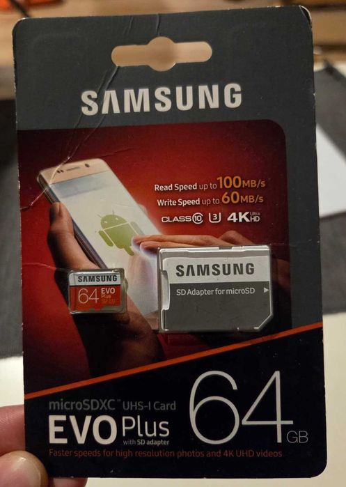 Karta microSDXC Samsung 64 GB + Adapter