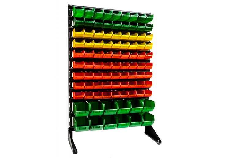 Метизний стелаж, стелаж торговий, складський стелаж, стелаж з ящиками