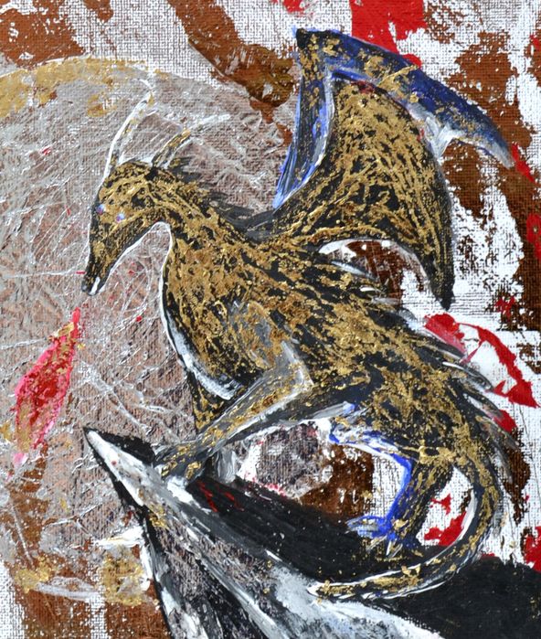 Obraz ręcznie malowany – „Smok