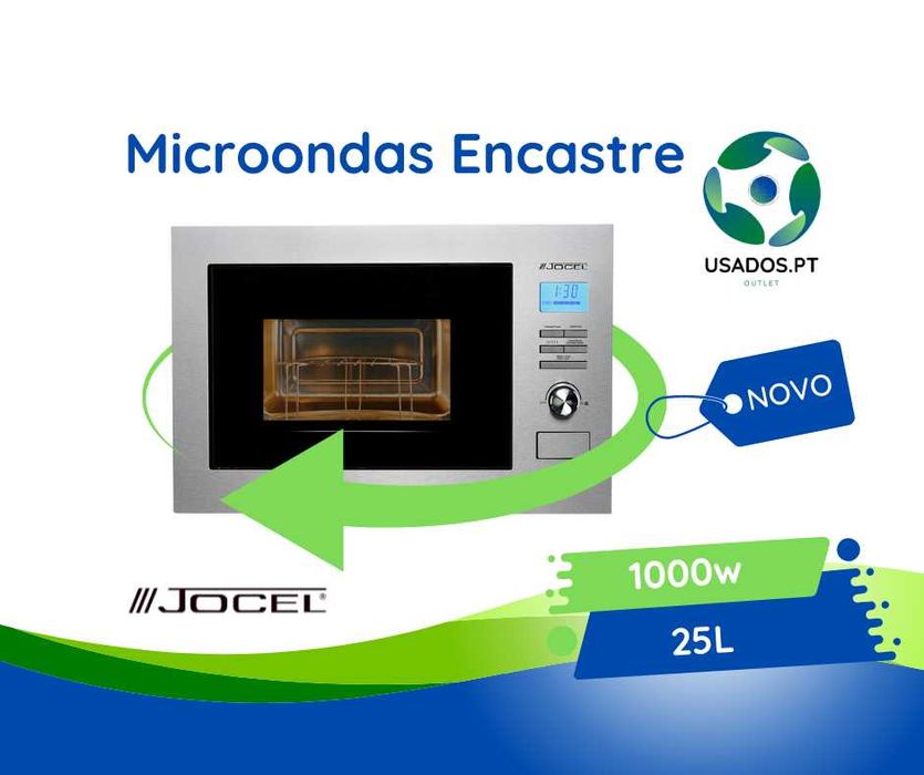 Microondas de Encastre Grill 25L Inox Jocel