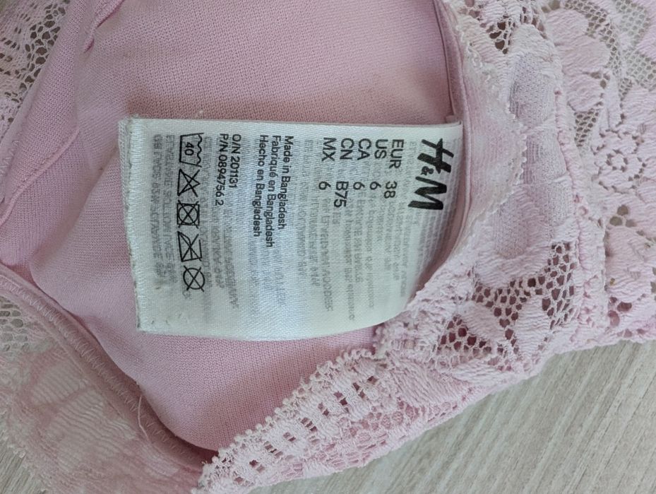 3 biustonosze h&m rozmiar 75B