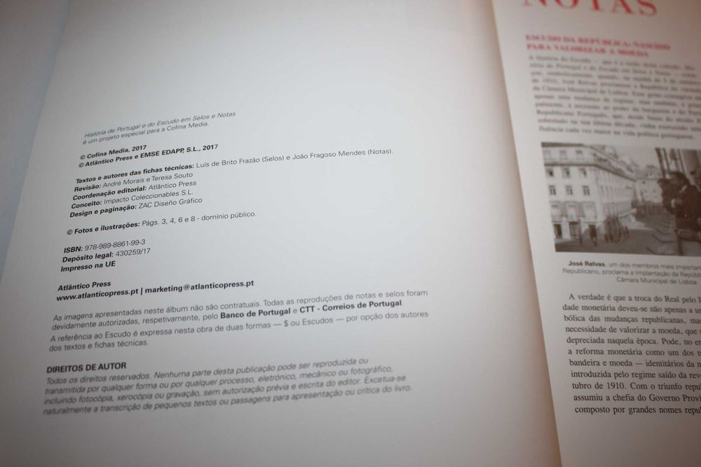 História de Portugal e do Escudo em Selos e Notas- Colecção Completa