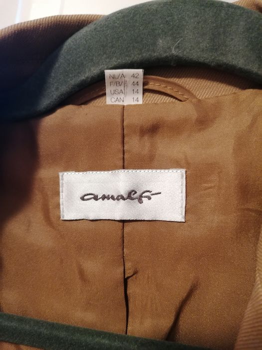 Brązowa karmelowa marynarka damska rozmiar 42